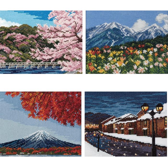 楽天市場】刺繍 キット めぐる季節と日本の風景 クロスステッチキット