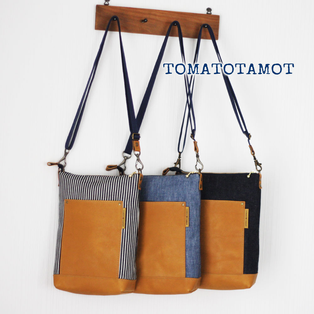 楽天市場】デニム×本革 長財布が入るサコッシュ 岡山デニム ヒッコリー