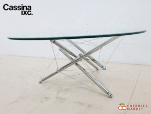 Cassina】カッシーナ 713 ローテーブル ガラステーブル 丸テーブル