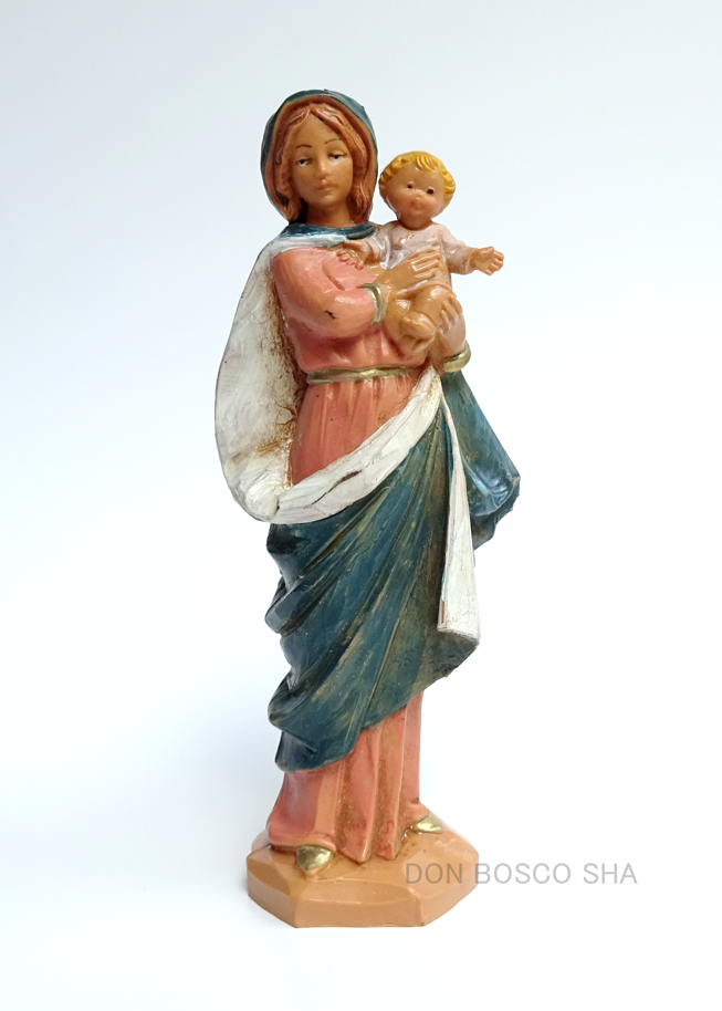 樹脂製 聖母子像 約11.5cm カラー - ドン・ボスコ社