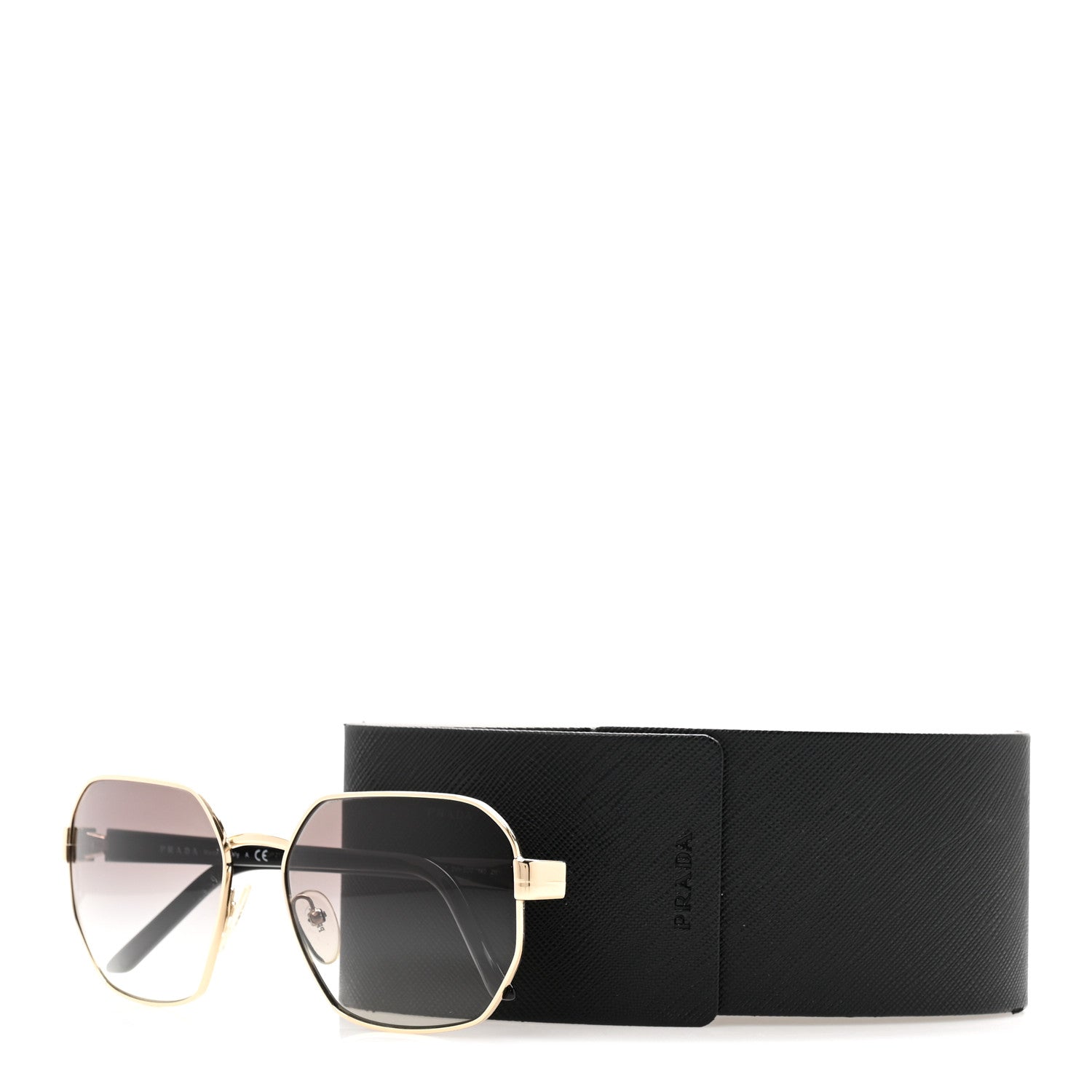 Prada Metal Sunglasses SPR 54X Gold Black 1735882 – FASHIONPHILE