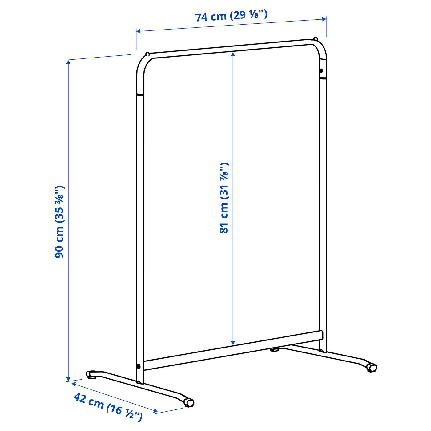 MULIG ムーリッグ ハンガーラック, ホワイト, 74x90 cm - IKEA