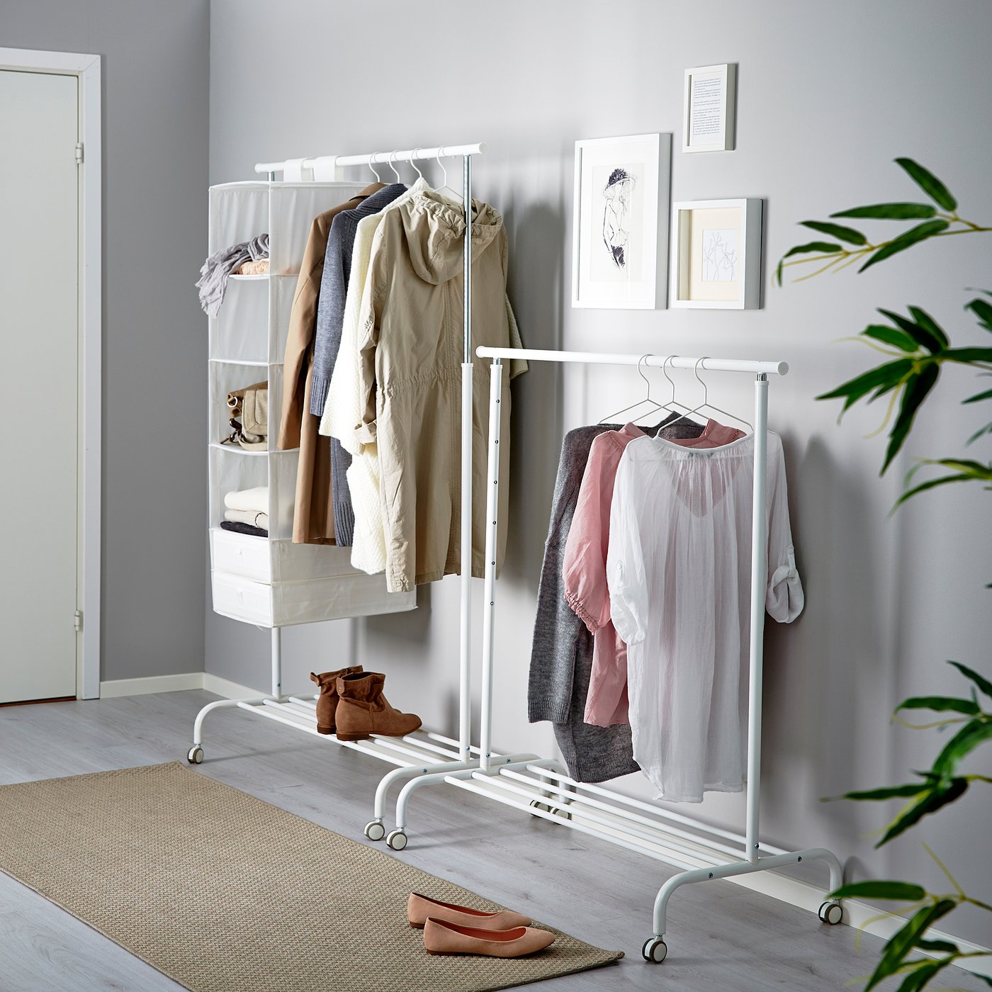 RIGGA リッガ 洋服ラック, ホワイト - IKEA