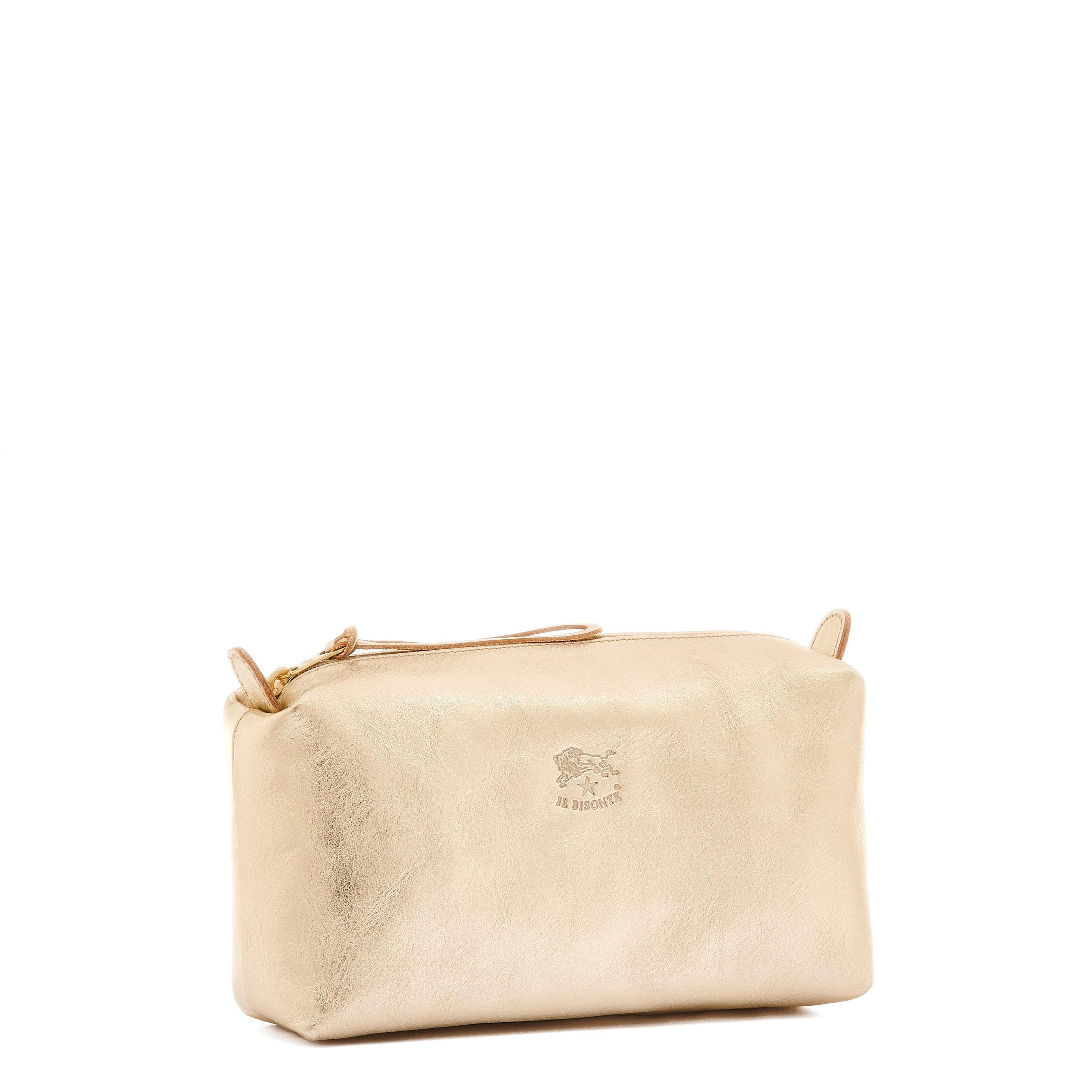 Women's case in metallic leather color metallic platinum – Il Bisonte