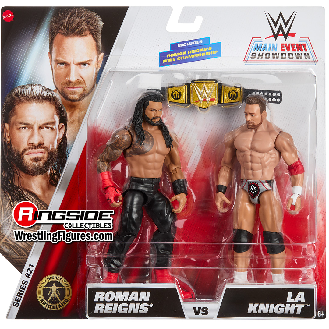 Roman Reigns & LA Knight - WWE Main Event 2-Packs 21 Toy Wrestling