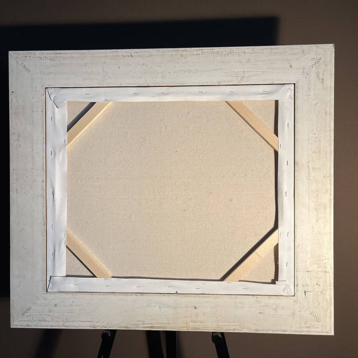 秀作 手書き油絵 ゴッホ ローヌ川の星月夜 額付 絵画 インテリア 油彩