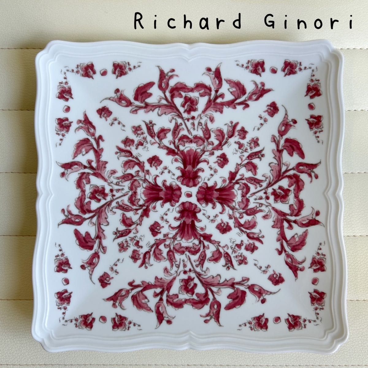 リチャードジノリ バベルロッソ 22cm スクエアプレート 角皿｜Yahoo