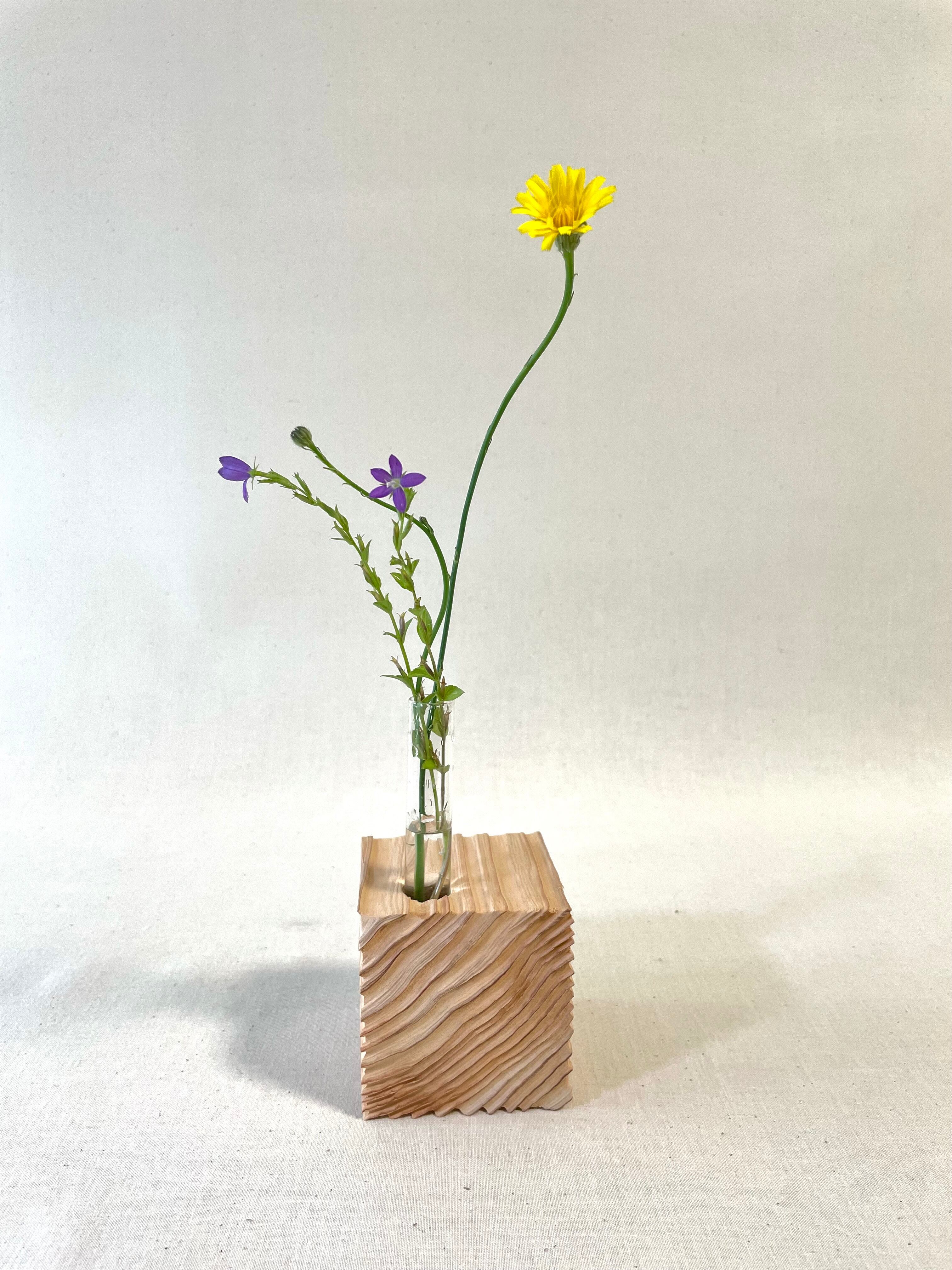 一輪挿し＜the cube＞ A | 由丸商店 Yoshimaru Shouten Carpentry