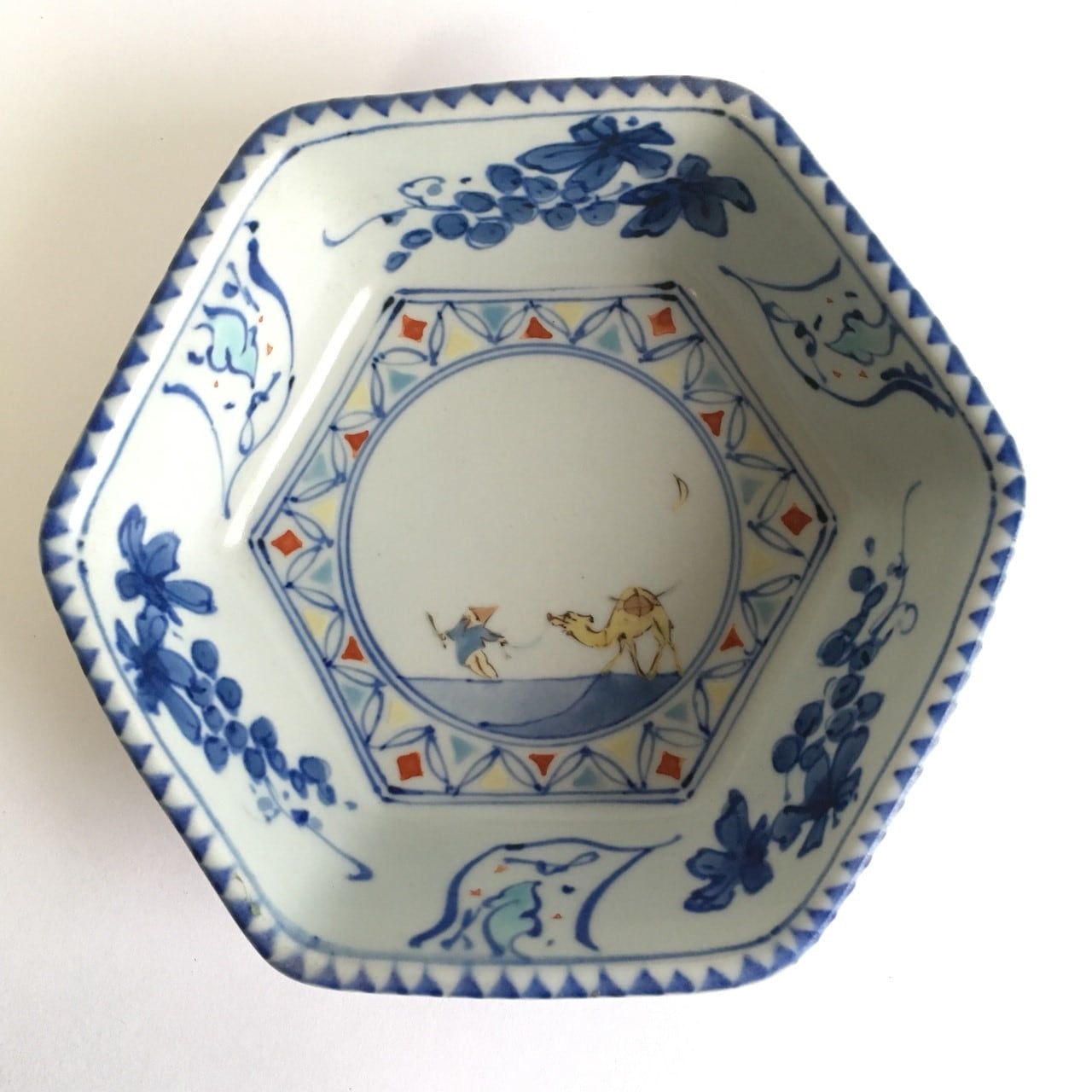 宮崎祐輔 染綿窓絵兎 八角鉢 ※メルカリのみ出品