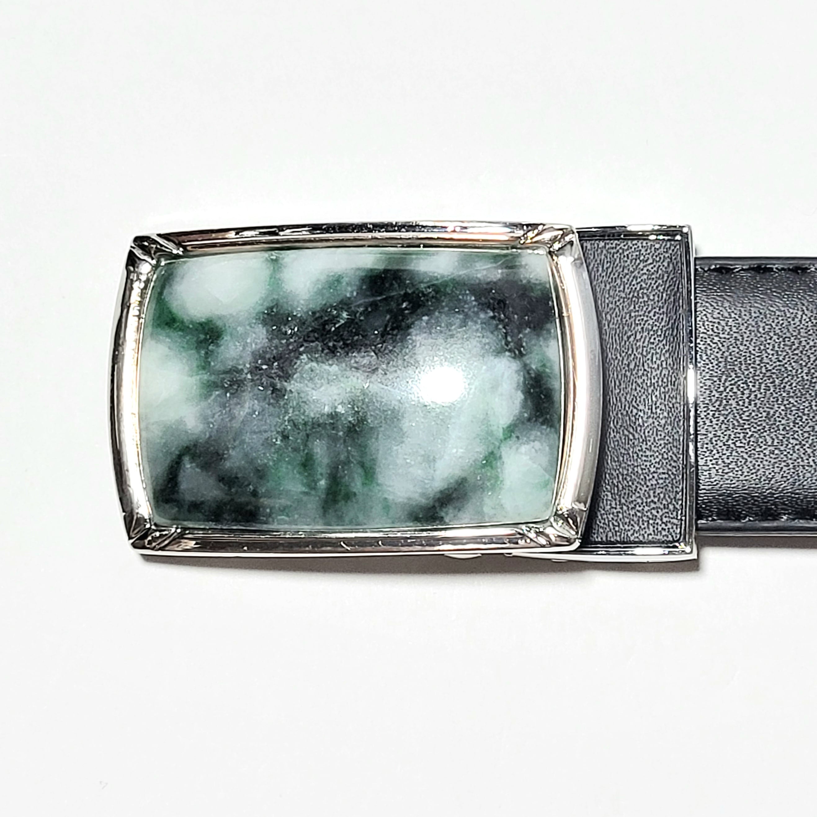 糸魚川翡翠バックル:金具ステンレス:ベルト付き BUCKLE0001 | 糸魚川