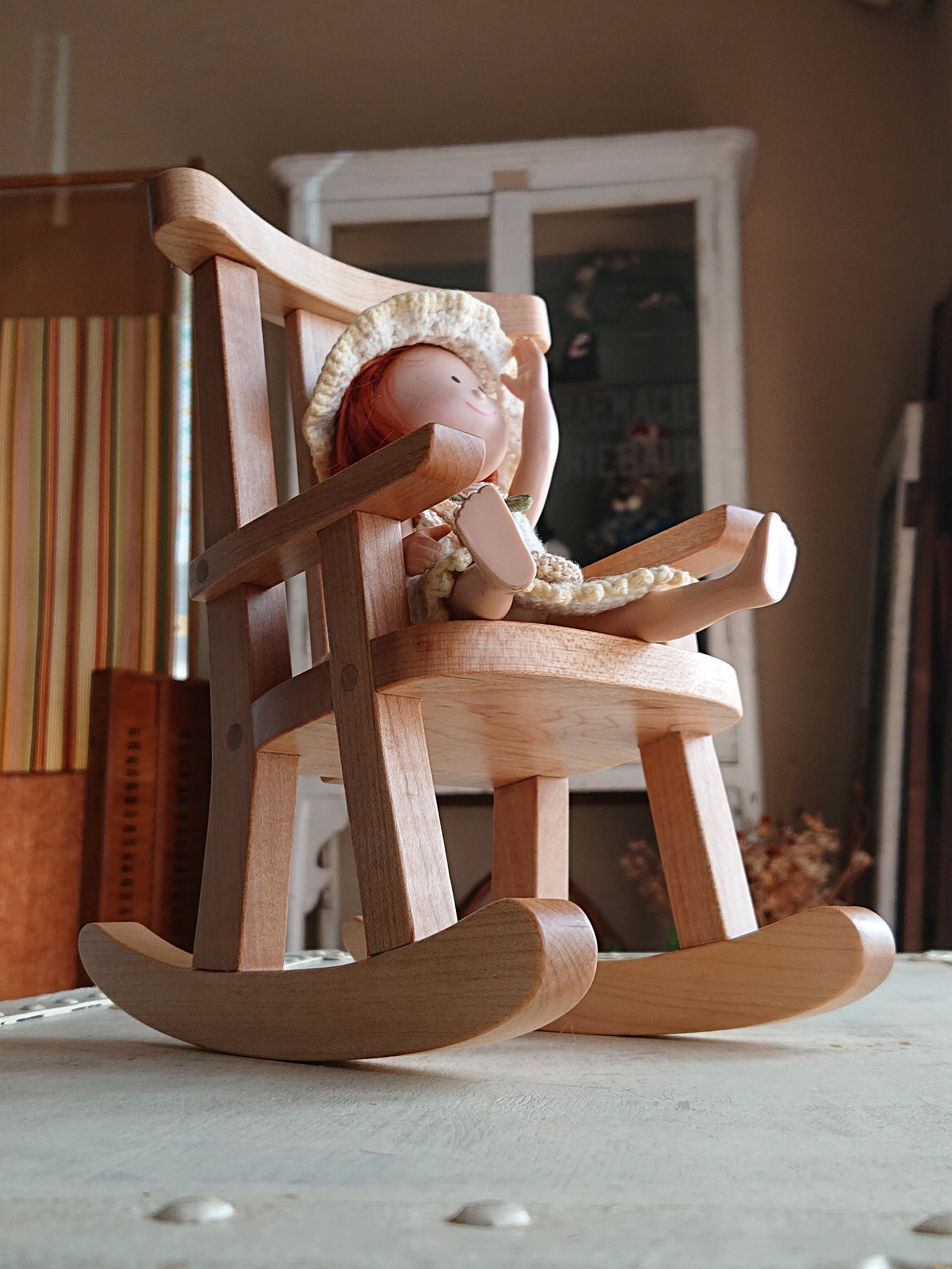 ドール用ロッキングチェア(ナチュラル／Lサイズ) | 手づくり工房 うら