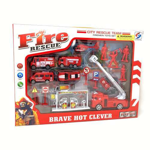 Fire Rescue Play Set ファイヤーレスキュー プレイセット トイ セット