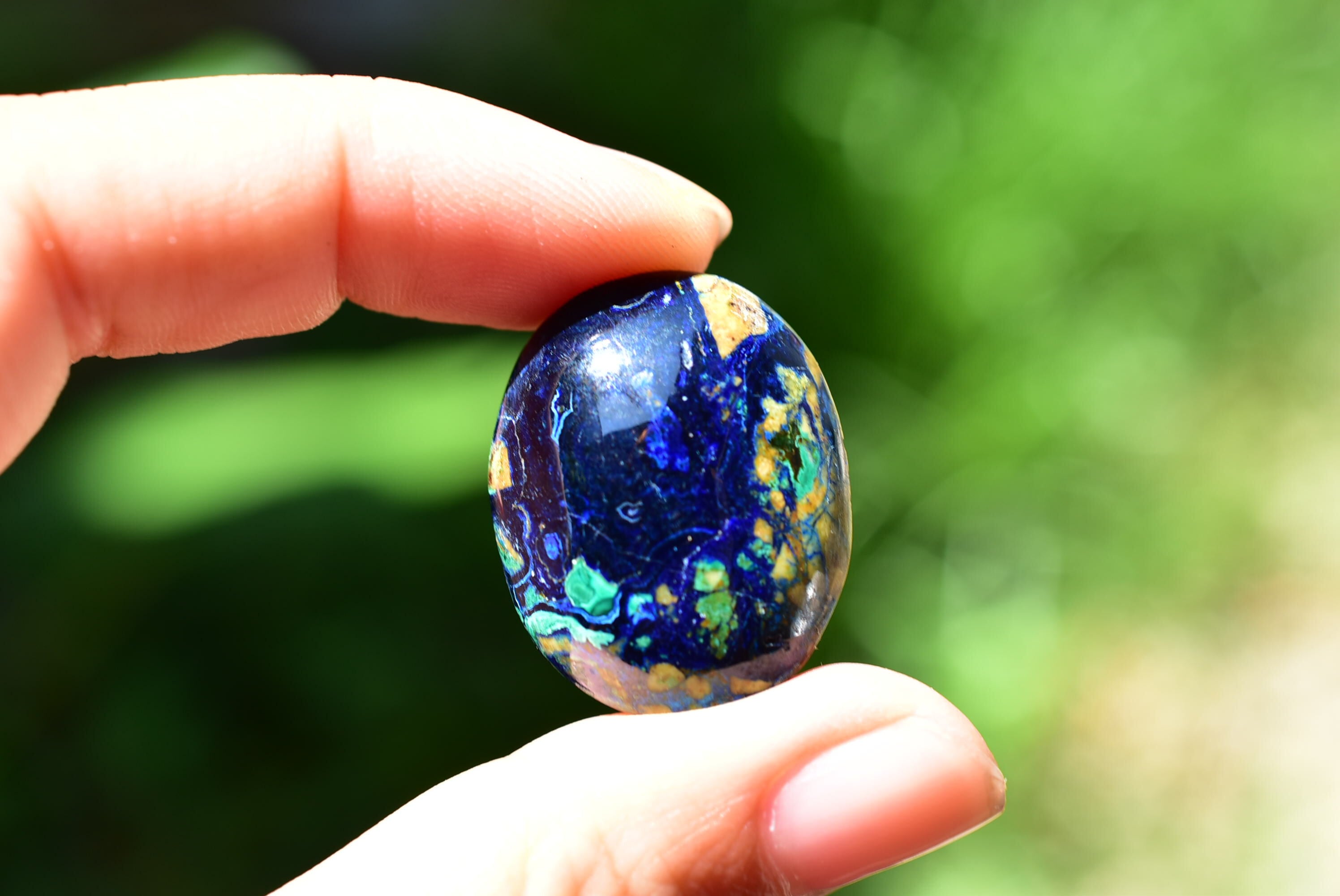 艶々スペシャル☆アズロマラカイト azm003 | Funky garuda Stone