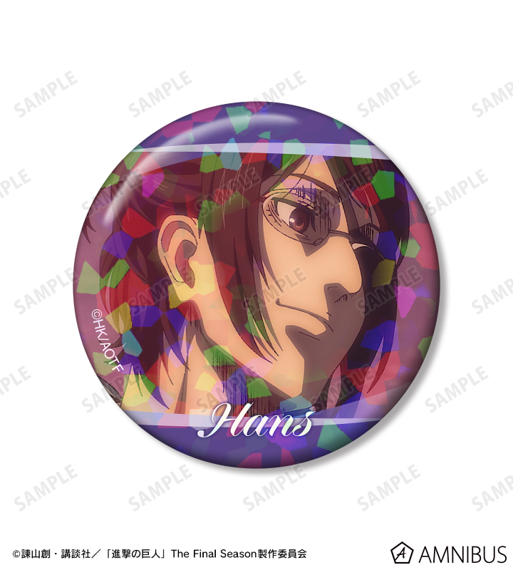 TVアニメ『進撃の巨人』 - ハンジ&リヴァイ 場面写ホログラム缶バッジ3