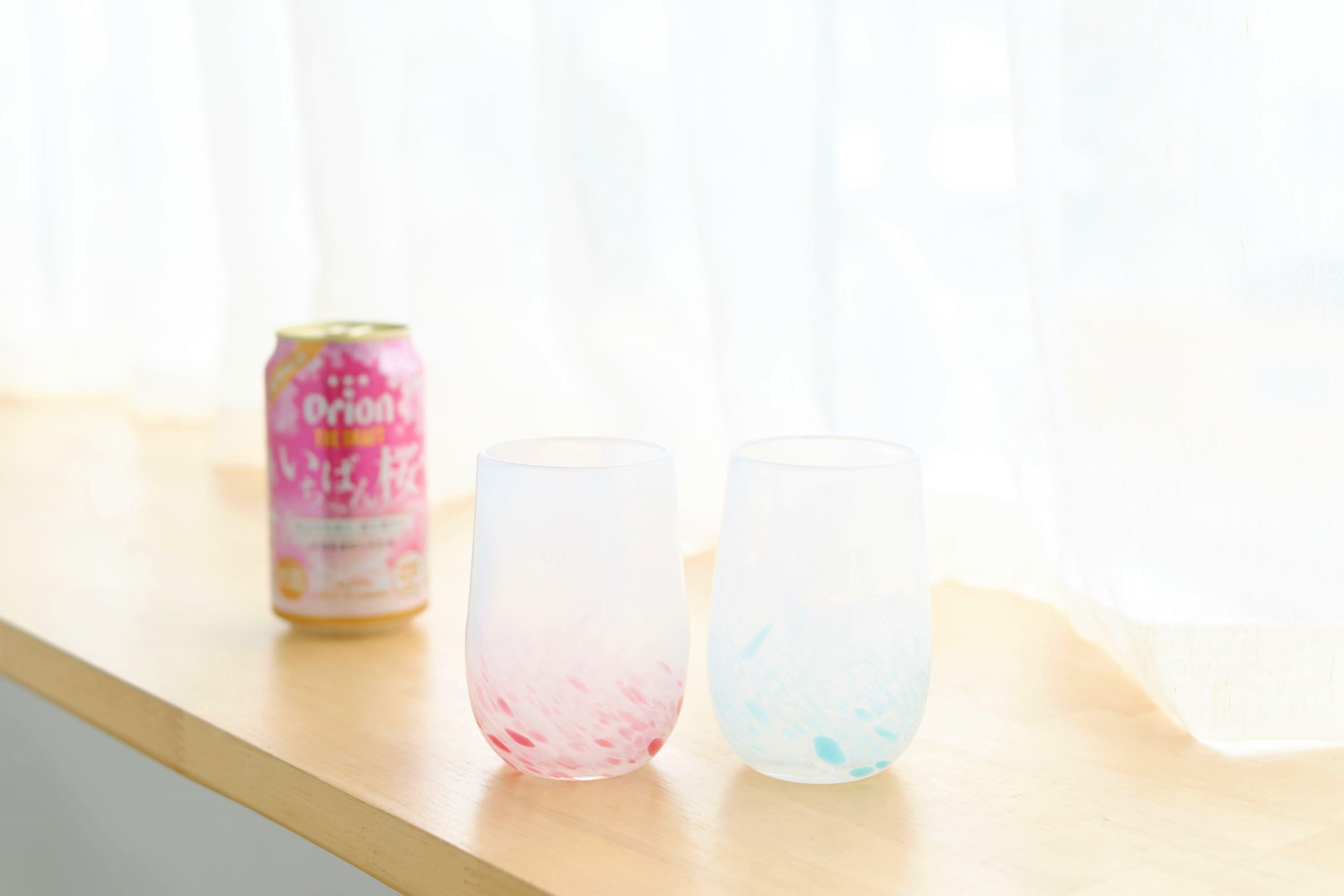 オリオン公式通販限定】琉球ガラス ビアグラス ～八重岳桜～（約300ml