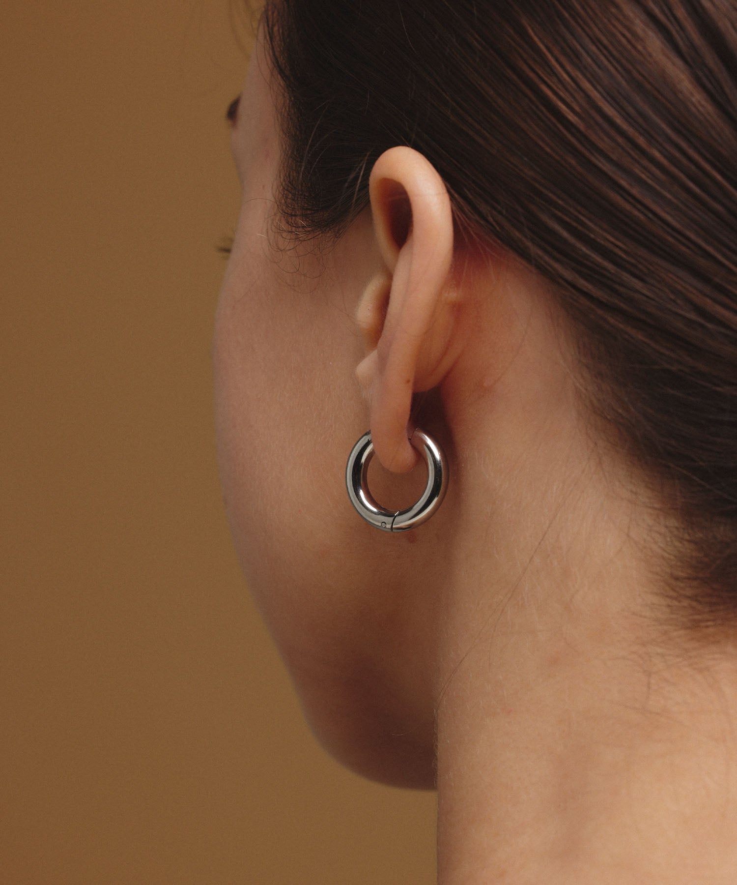 シルバー]フープピアス
