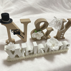 お得なセット価格】結婚式 玄関のお飾り オリジナルオブジェ