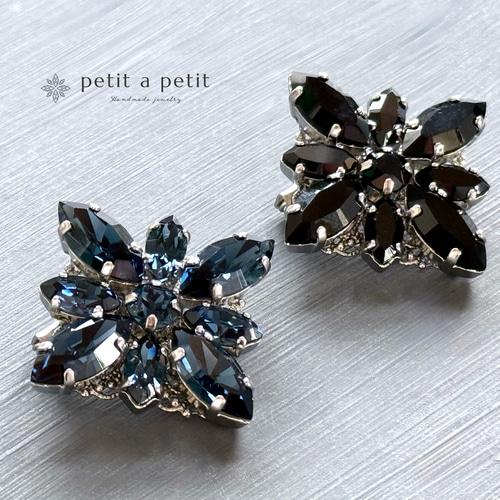 Many Thanks✴︎スワロフスキー®︎ ヘアゴムorポニーフック clématite