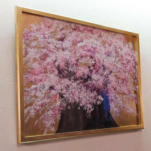 油絵 絵画 【大桜】 絵画 HR 通販 14354296｜Creema(クリーマ