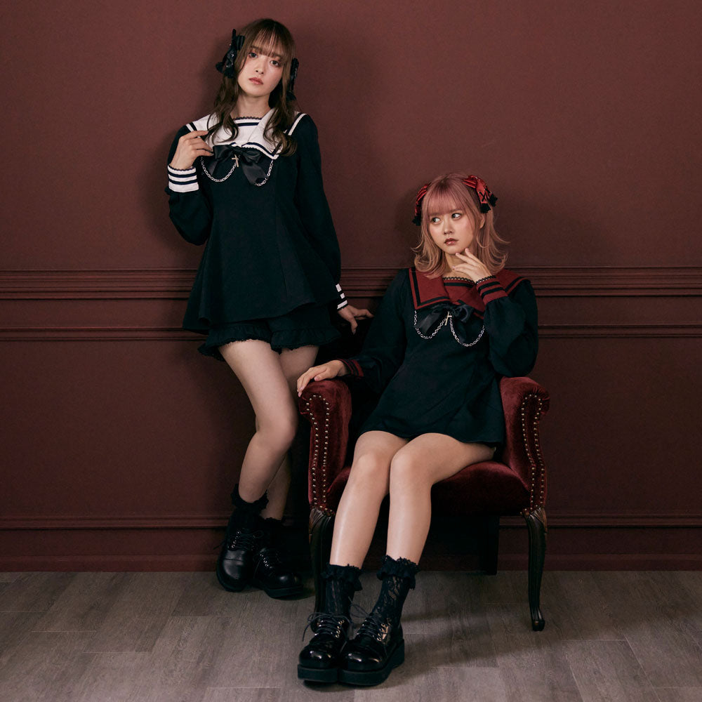 闇セーラーチェーンリボンセットアップ – レディースファッション通販