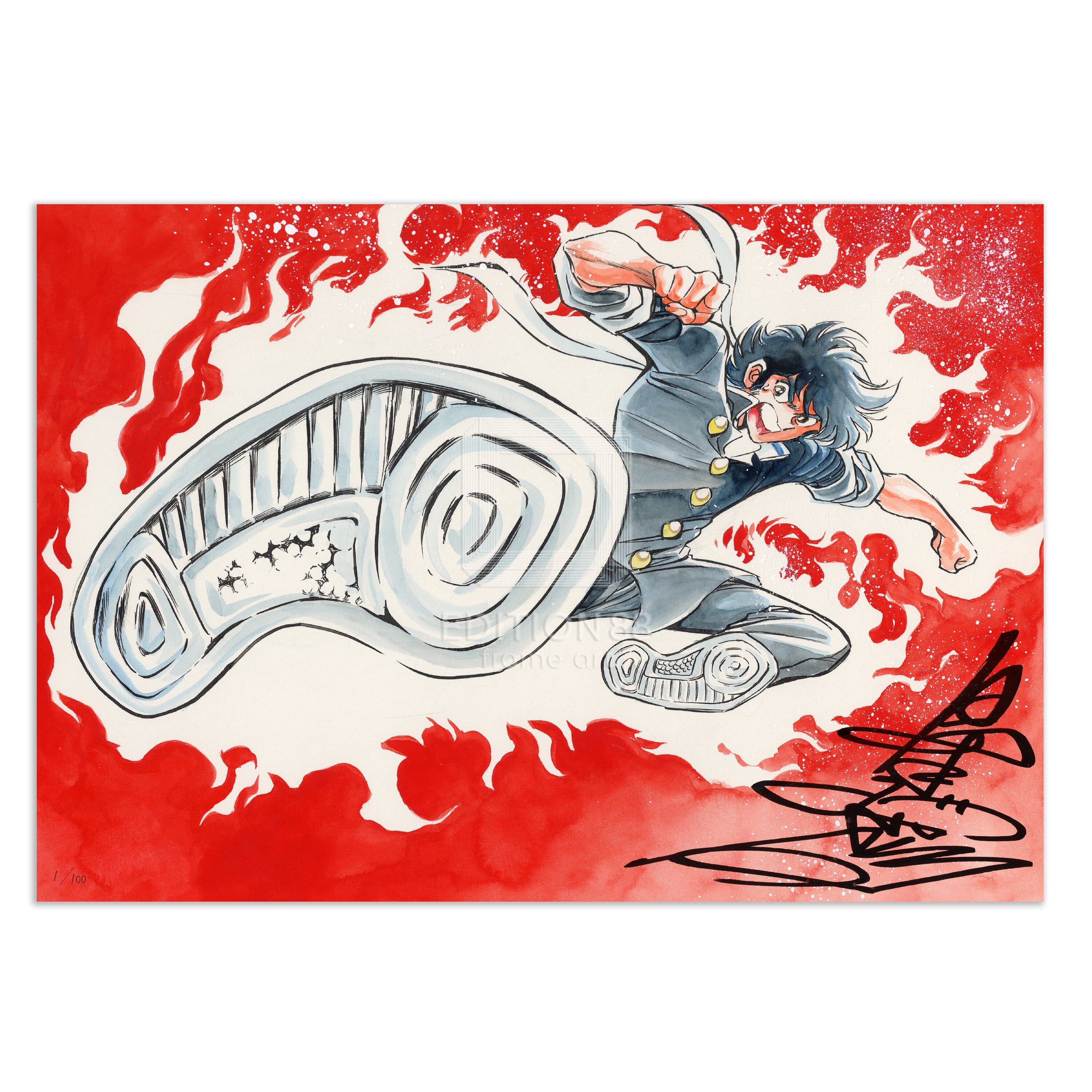 炎の転校生」88グラフ1 /島本和彦（直筆サイン入り / 国内版限定100枚）