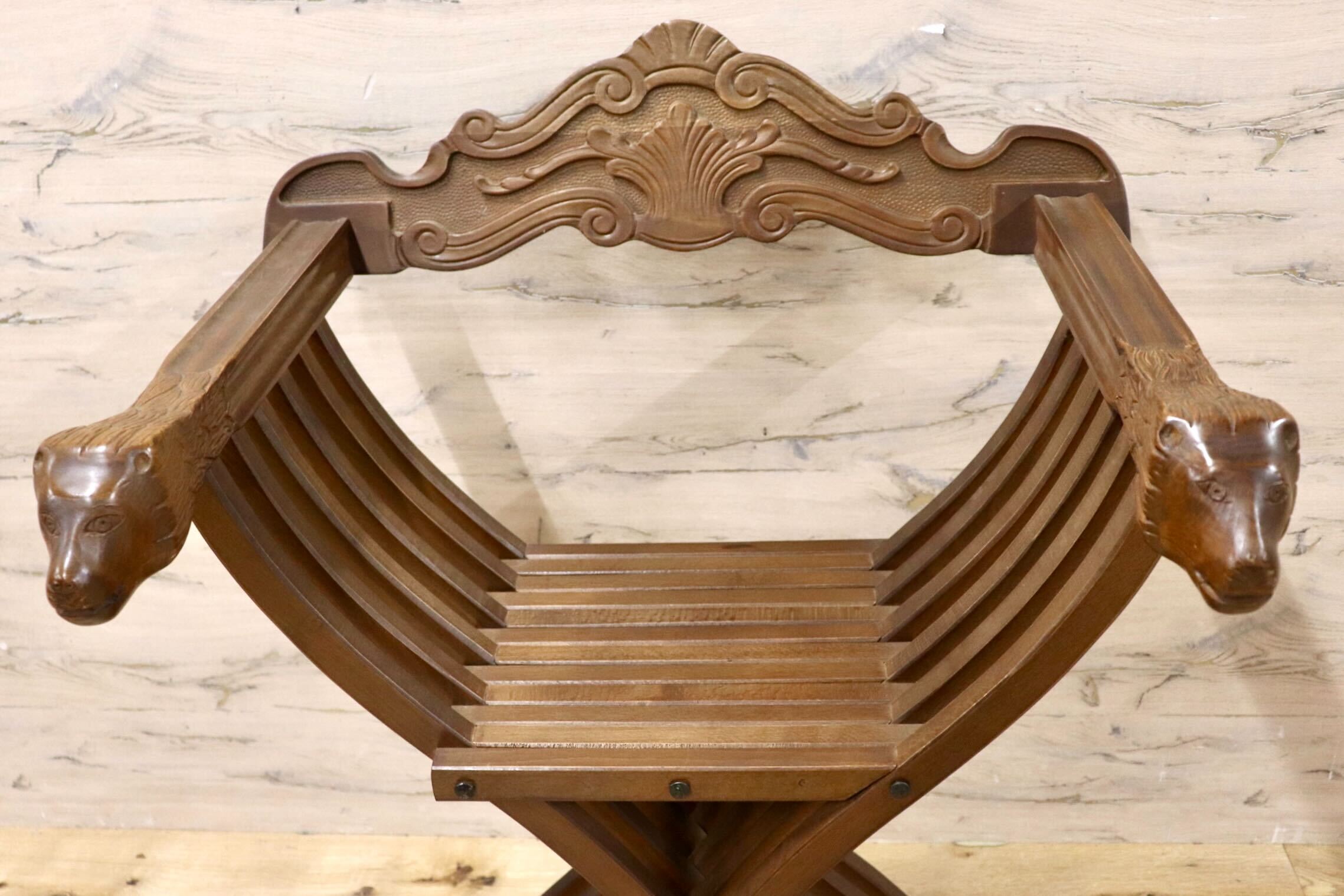 GMHN109○イタリア製 サボナーラ ライオンチェア サヴォナローラ