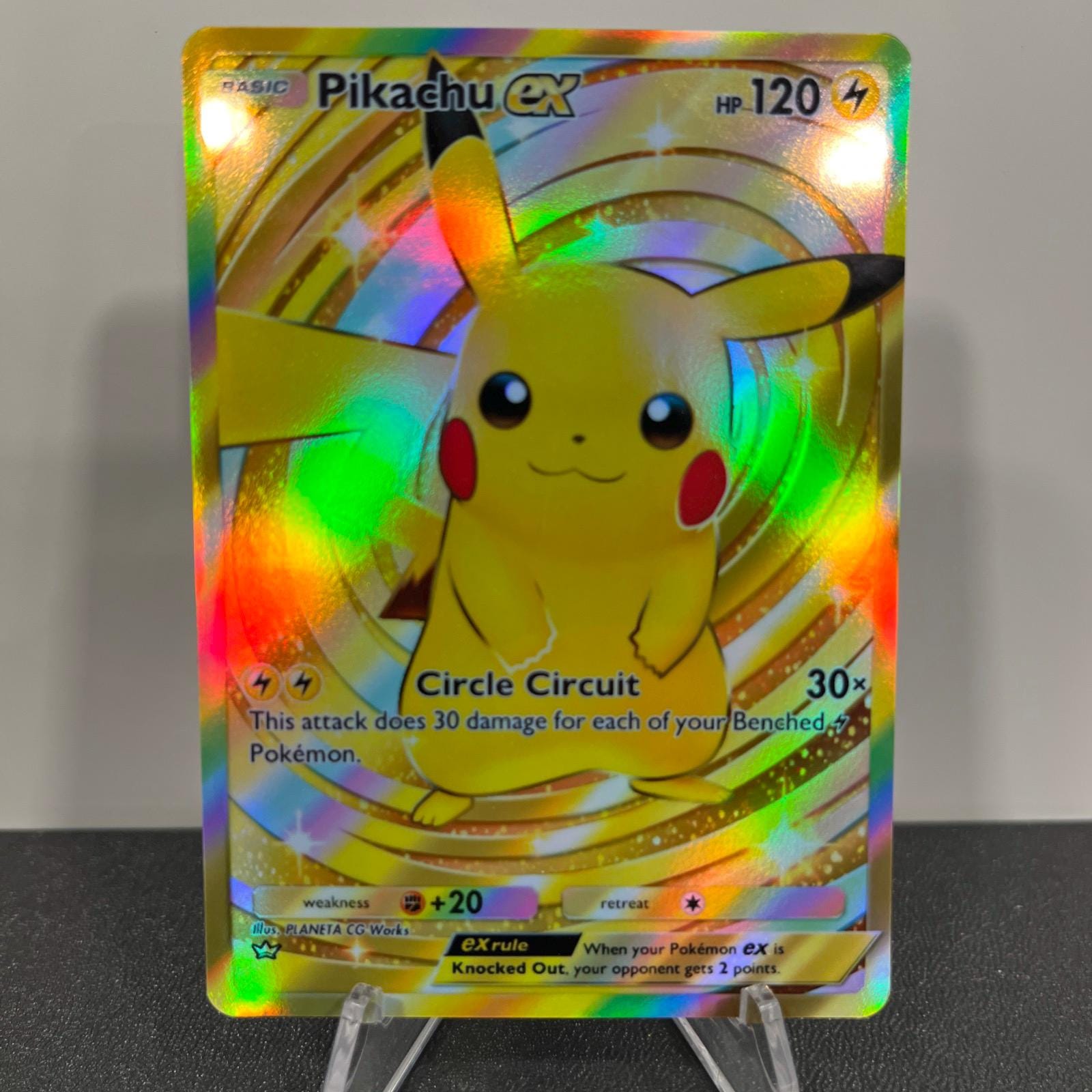ピカチュウ EX クラウン レア ゴールド ホログラフィック ポケモン TCG