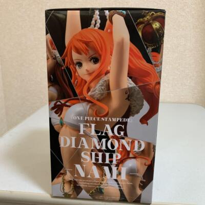 One Piece Stampede Flag Diamond Ship Figure NAMI 9.84in Banpresto