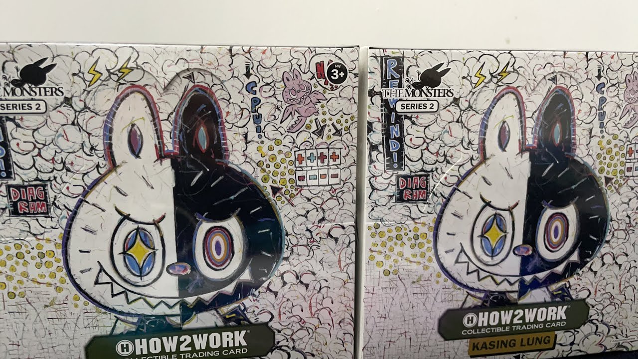 How2Work The Monster Series 2 Collectable Trading Card 2 boxes