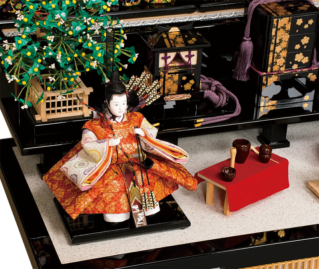 雛人形 五段十二人飾りセット【P84106】インターネット店だけ☆限定