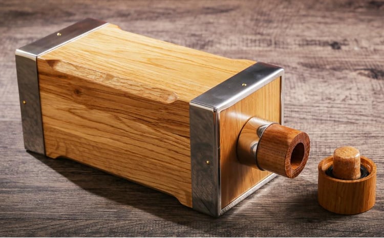 ミズナラボトル（角型） 蒸留酒用 木製ボトル 1本 最大300ml （270ml