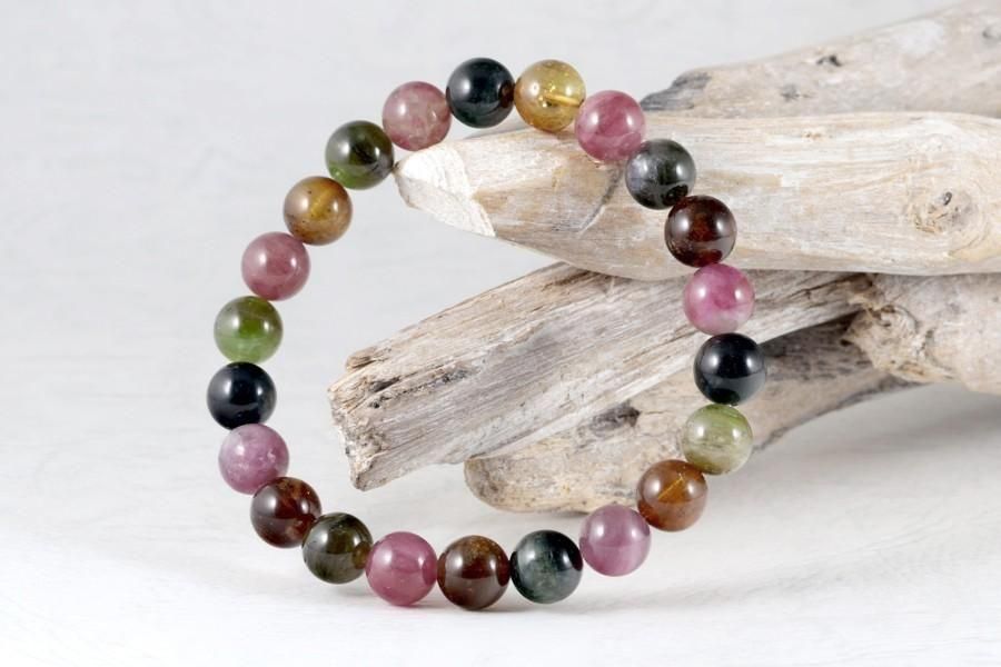 ミックスカラートルマリン8mm玉 ブレスレット｜天然石通販キラリ石