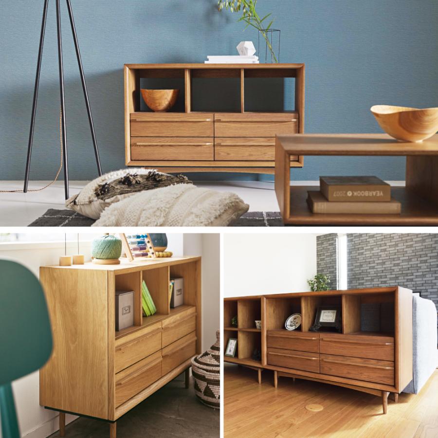 東谷 チェスト 2段 おしゃれ 木製 北欧 ロー 天然木 収納 引き出し