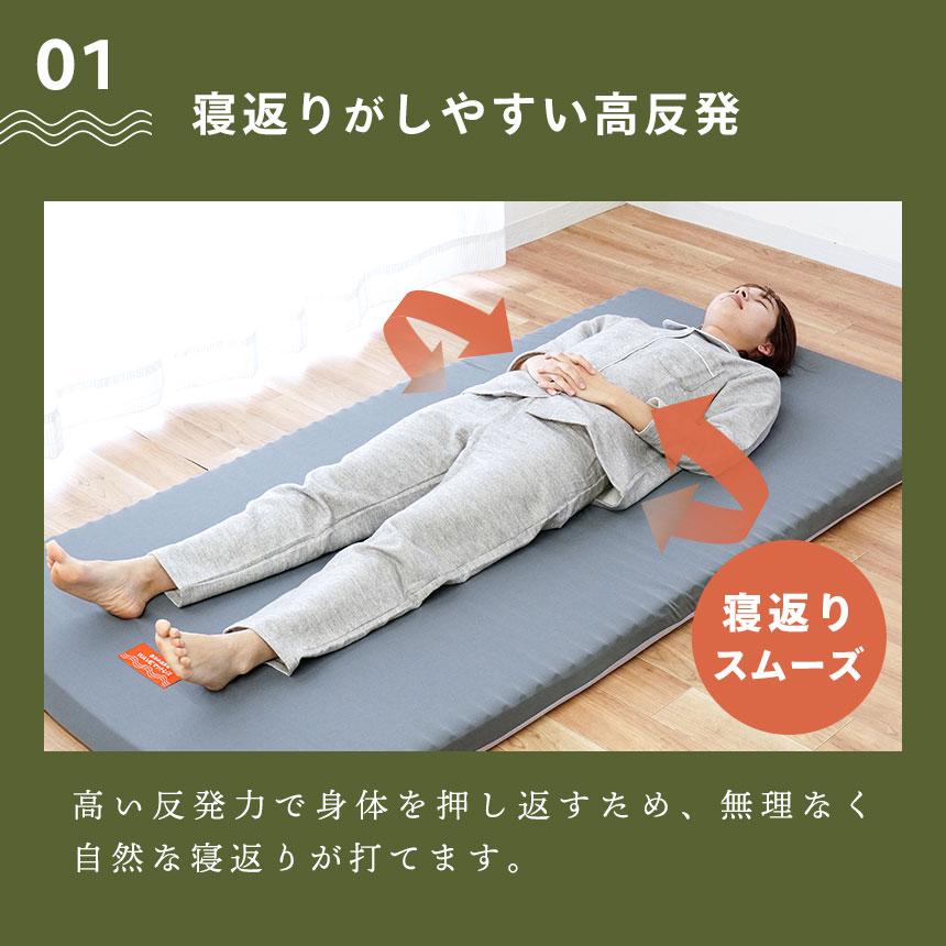 西川（nishikawa） 高反発マットレス ダブル 厚み7cm ウェーブ構造