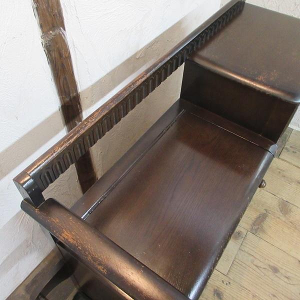 イギリス アンティーク 家具 テレフォンベンチ テレフォンシート