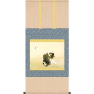 掛軸 (掛け軸) 秋冬山水図（冬） 雪舟 尺五あんどん 約横54.5cm×縦