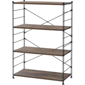 MWS-12844R(ABR/SBK) ラック 木製棚板 YAMAZEN(山善) アンティーク