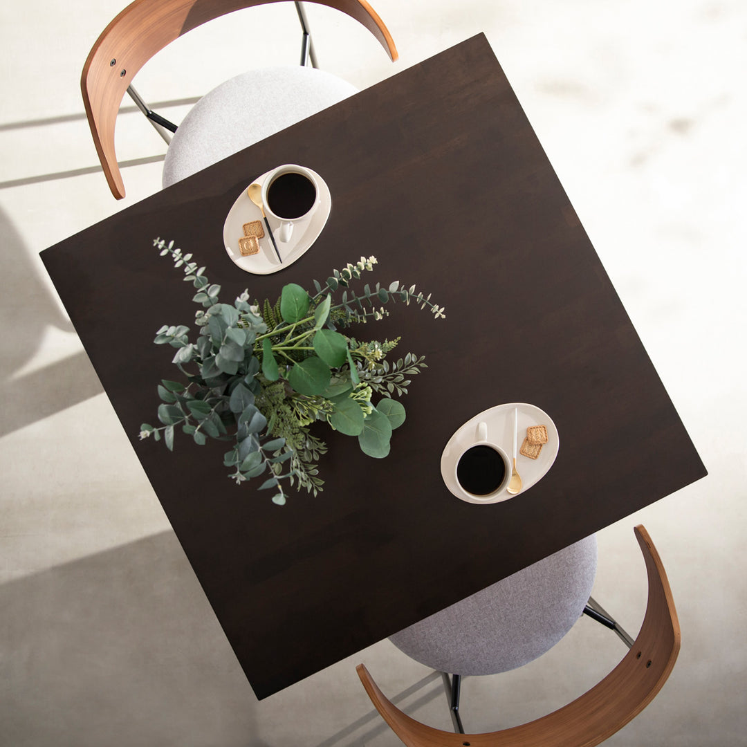 THE CAFE TABLE / ラバーウッド Black Steel 4pin × スクエア 60 - 80