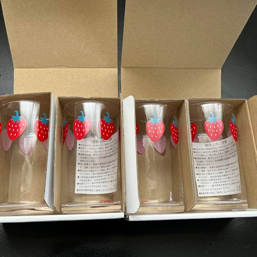 Amazon | 矢沢あい展 いちごのペアグラス NANA ペア 2セット | ノー