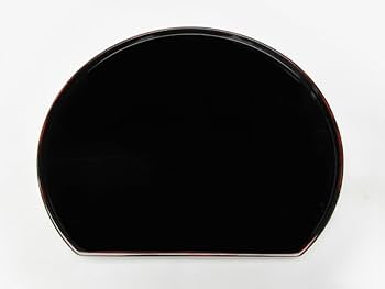 Amazon.co.jp: 輪島塗 半月盆 □ 輪堂 卓上膳 折敷 約37.8×約34cm 5客