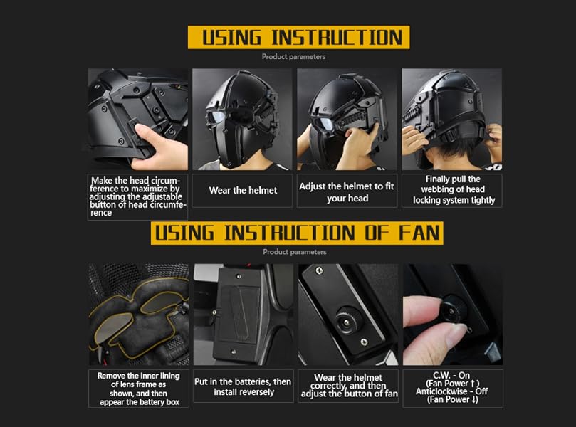 Amazon | WoSporT Ronin NVGマウントモジュラーヘルメット ファン付