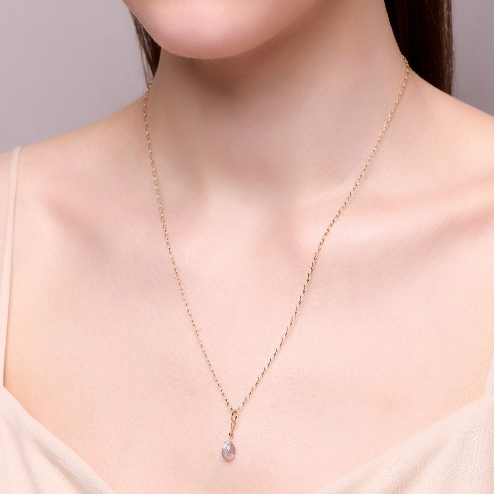 Tiny Charm】K10ラブラドライトチャーム｜ネックレスチャーム