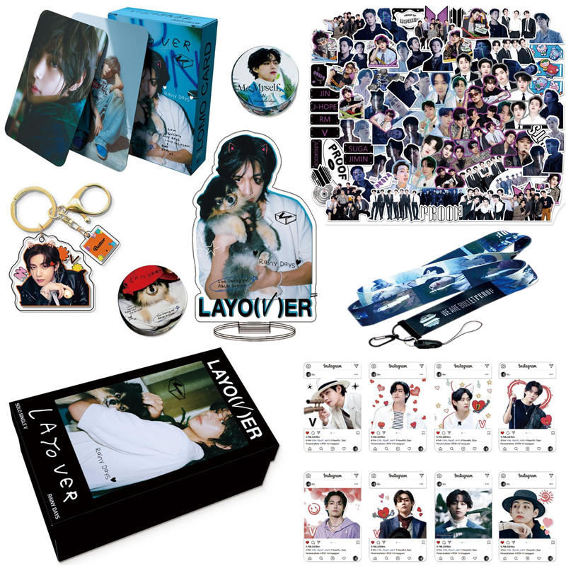 Vグッズ Layover ギフトボックス フォトカード テテ テープ セット