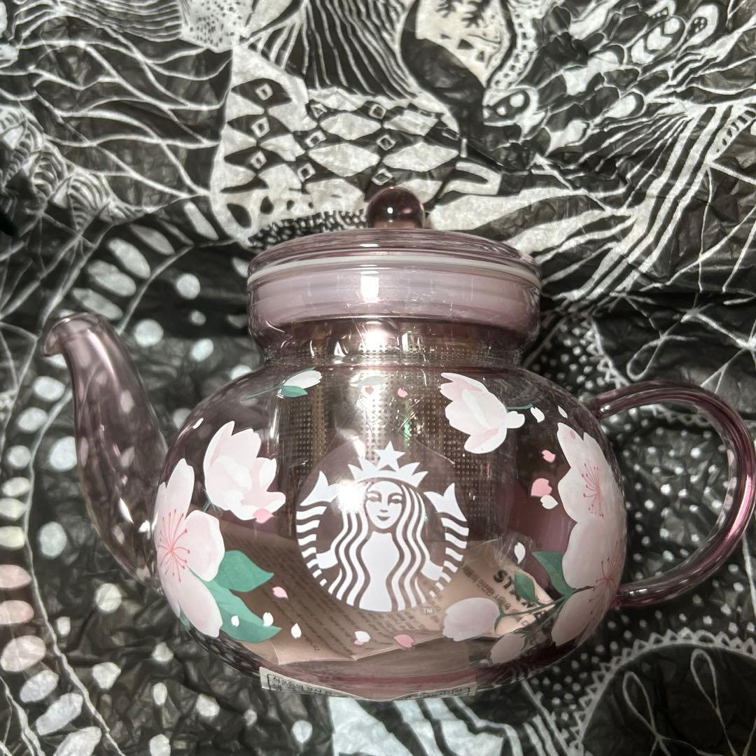 韓国スタバ　海外スターバックス　桜　さくら　ガラスティーポット　新品 7ab7e640a7caf7499fe03572b7f16c
