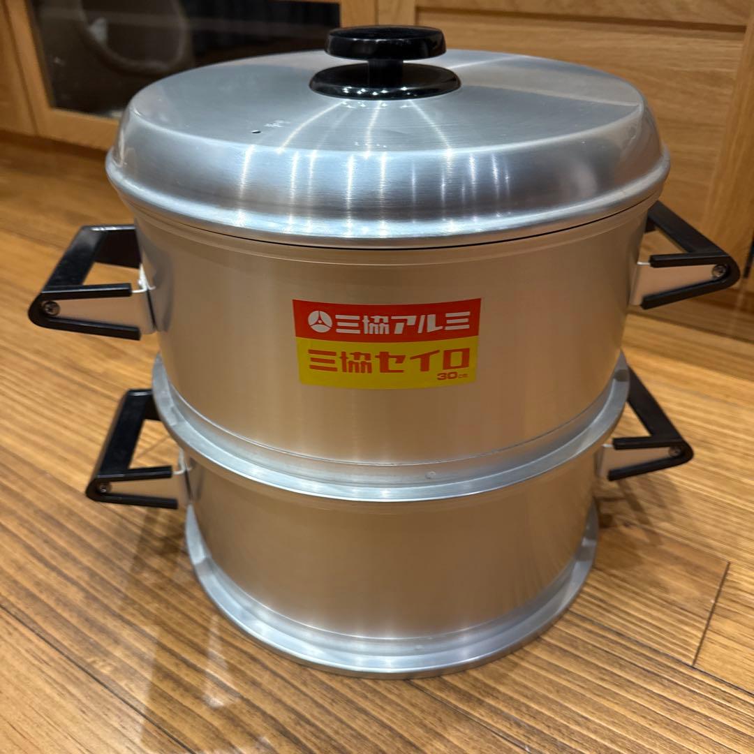 三協アルミ2段セイロ蒸し鍋 30cm 楽天市場】日本製 せいろ 蒸し器 アルミ製 二段+深鍋セット 30cm/2.5升
