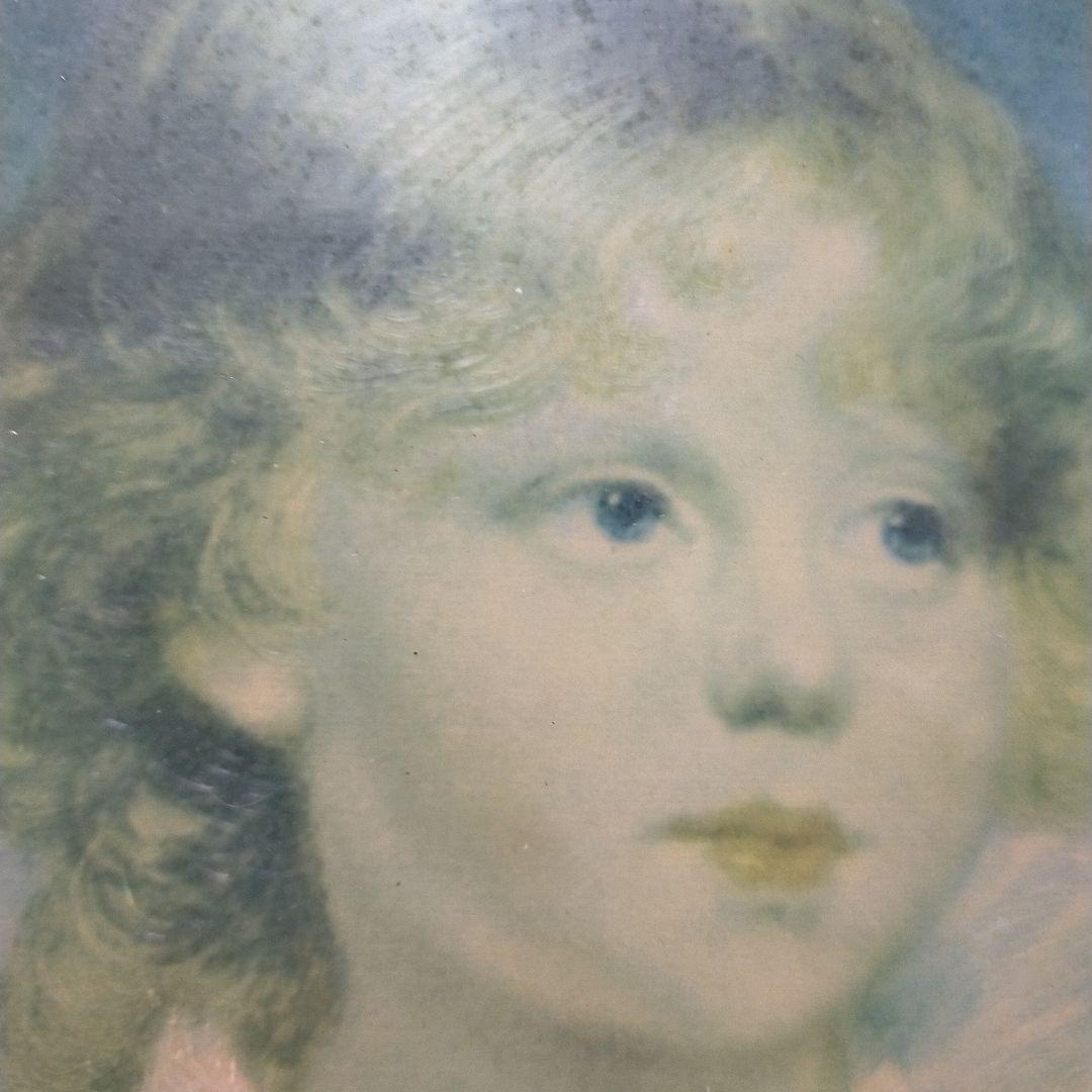 マスター・シンプソン 犬を連れた少年 複製画 木製額縁付き ガラス