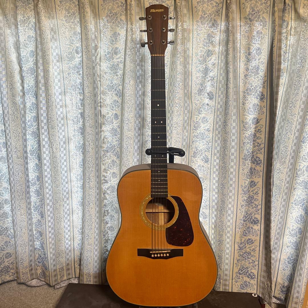 Morris アコースティックギター ナチュラル MORRIS R-1 NAT (ナチュラル) エレアコギター ケース付属 モーリス
