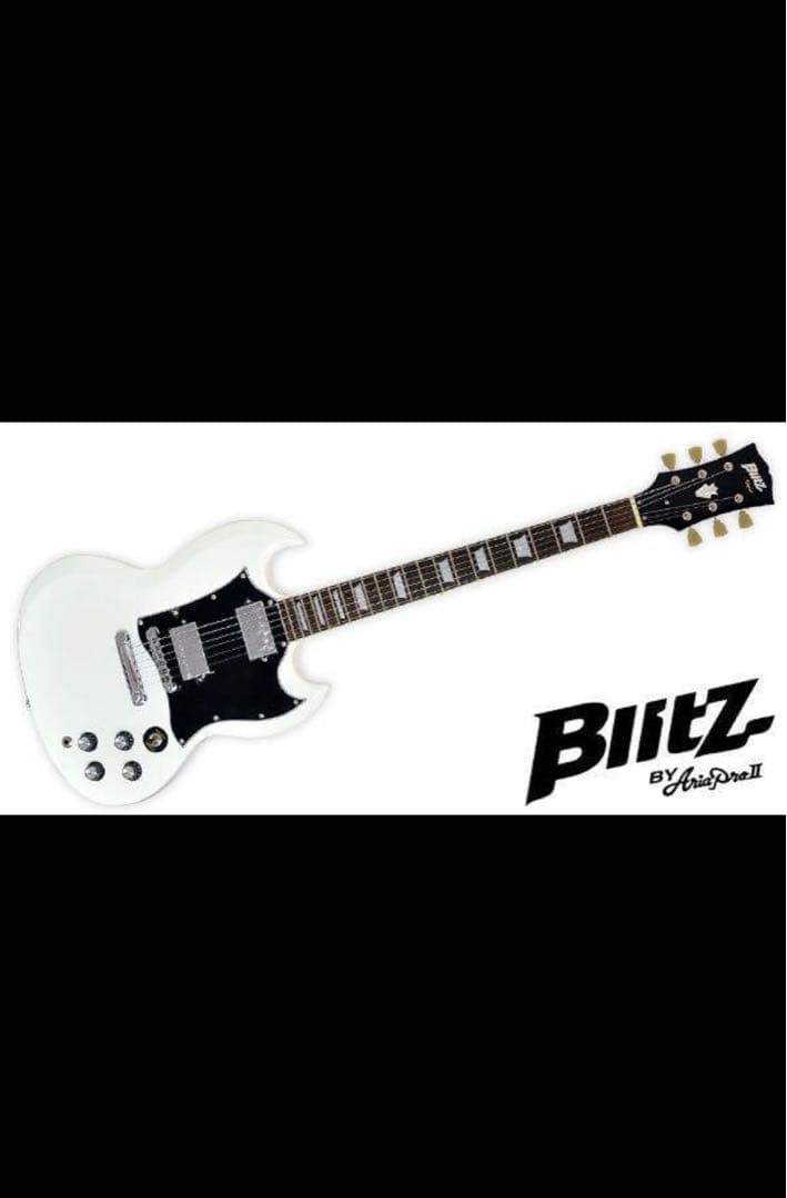 ギター BLITZ BY ARIAPROII BSG-STD White BLITZ by ARIA BSG-STD WH エレキギター アンプ付き 初心者セット