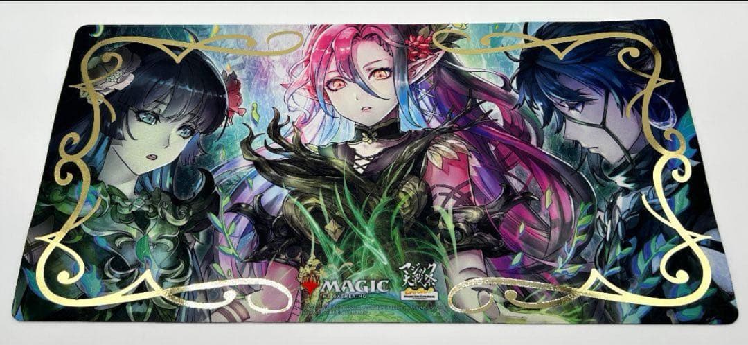 プレイマット　マジック大戦祭　箔押し版　ラノワールのエルフ ラノワールのエルフ 箔押し プレイマット マジック大戦祭 百瀬寿 mtg
