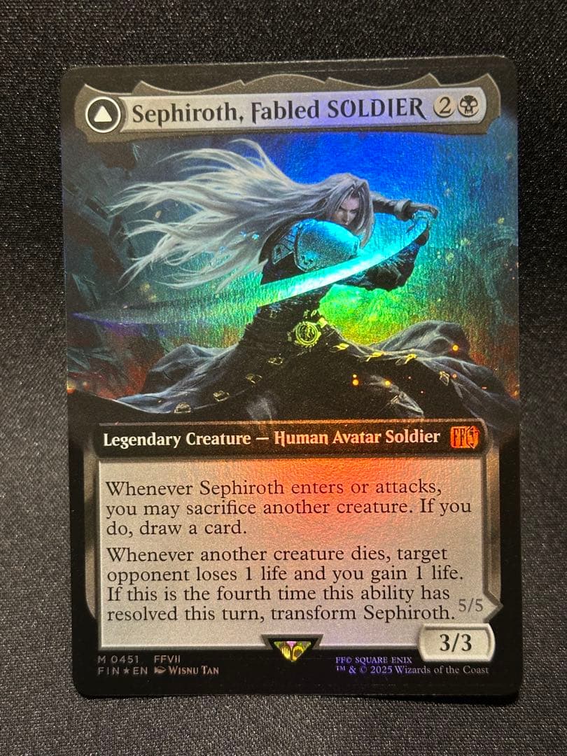 威名のソルジャー、セフィロス　拡張アート英語FOIL FOIL)(フルアート)(0382)威名のソルジャー、セフィロス/Sephiroth